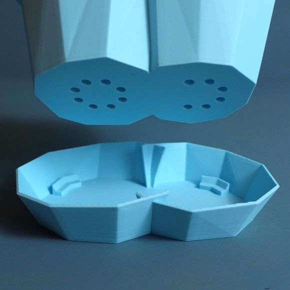 Gazzaladra Double Planter Glitch Modern Indoor & Outdoor Wall Planter - Picture 4 of 5